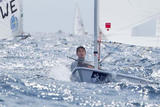 Laser, 2014 ISAF Sailing World Cup Hyeres, day 1 &copy; Thom Touw http://www.thomtouw.com